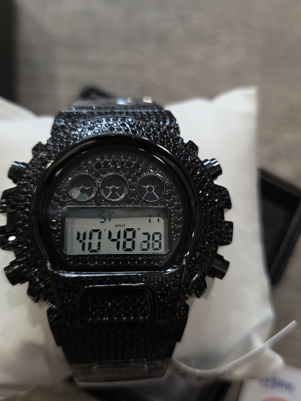 65. Men's Activa Black Crystal Digital Chronograph Watch for Men
